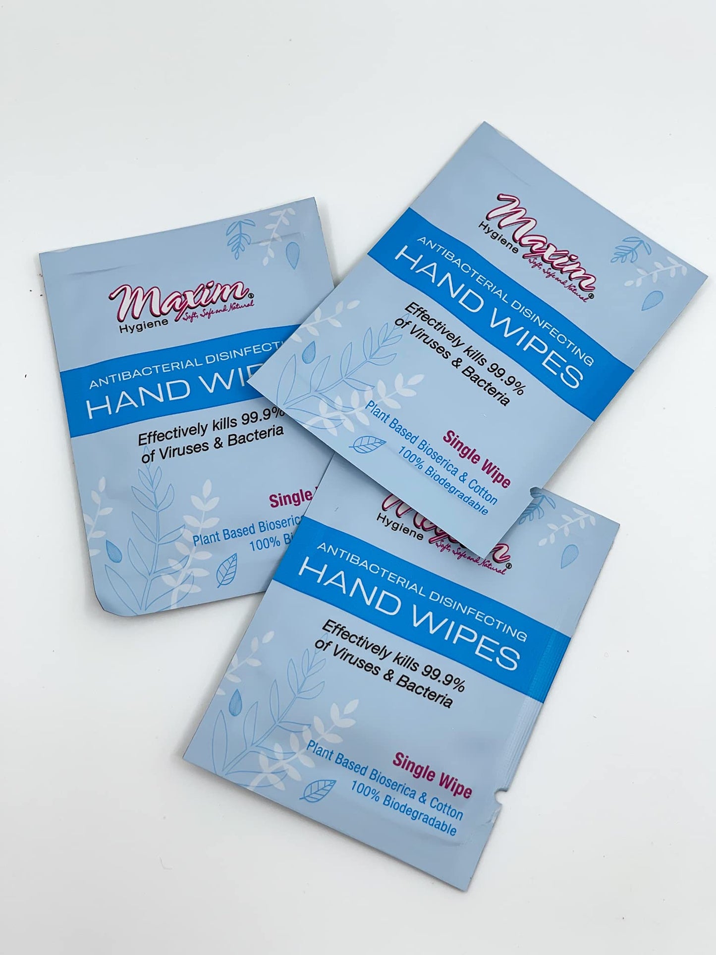 Maxim® Disinfecting Wet Wipes, Hypoallergenic, Biodegradable, Unscented, Hand Sanitizer, Single Packed, 20 Count, 1 Pack