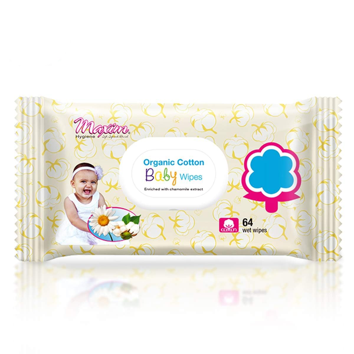 Maxim® Disinfecting Wet Wipes, Hypoallergenic, Biodegradable, Unscented, Hand Sanitizer, Single Packed, 20 Count, 1 Pack