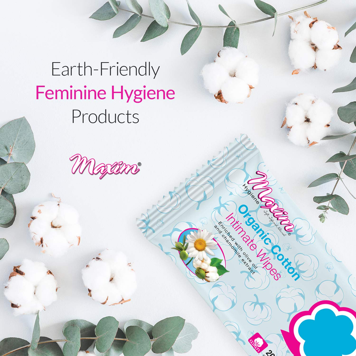 Maxim® Disinfecting Wet Wipes, Hypoallergenic, Biodegradable, Unscented, Hand Sanitizer, Single Packed, 20 Count, 1 Pack